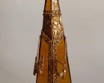 Vintage Bombay Company Amber Santa Tea Light Votive Candle Holder