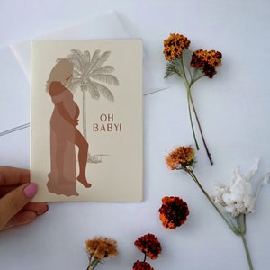new baby card | boho baby card | palm tree baby card | baby shower gift | newborn gift | pregnancy gift | pregnancy announcement
