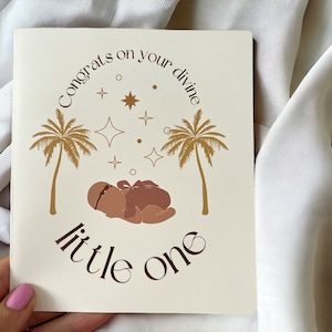 new baby card | boho baby card | palm tree baby card | baby shower gift | newborn gift | baby arrival