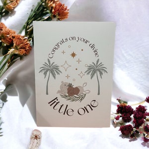 new baby card | boho baby card | palm tree baby card | baby shower gift | newborn gift | baby arrival