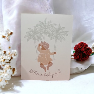 new baby card | boho baby card | palm tree baby card | baby shower gift | newborn gift | pregnancy gift | pregnancy announcement