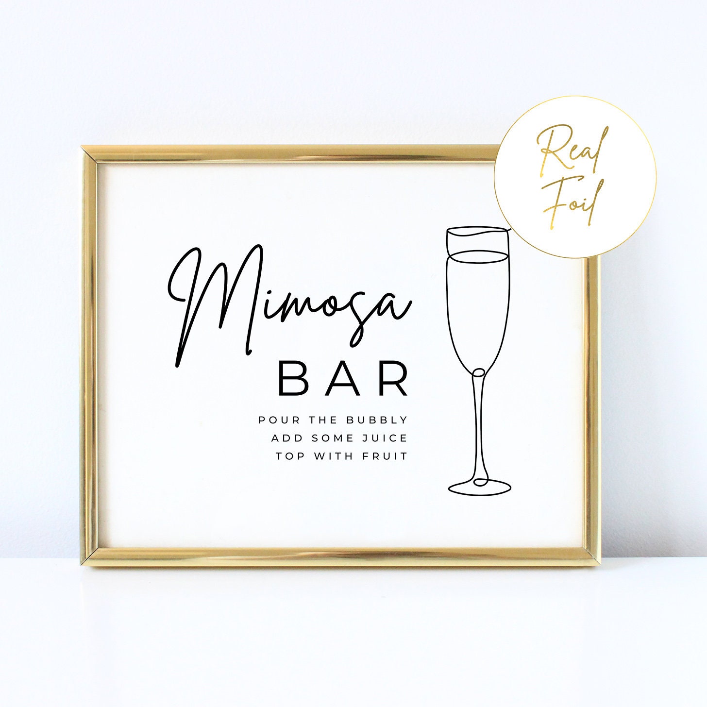 Targa Da Bar In Legno Stile Gotico Con Mimosa – 20x25 Cm, Con Supporto, Bianco E Nero, Per Addio Al Nubilato, Matrimonio, Feste