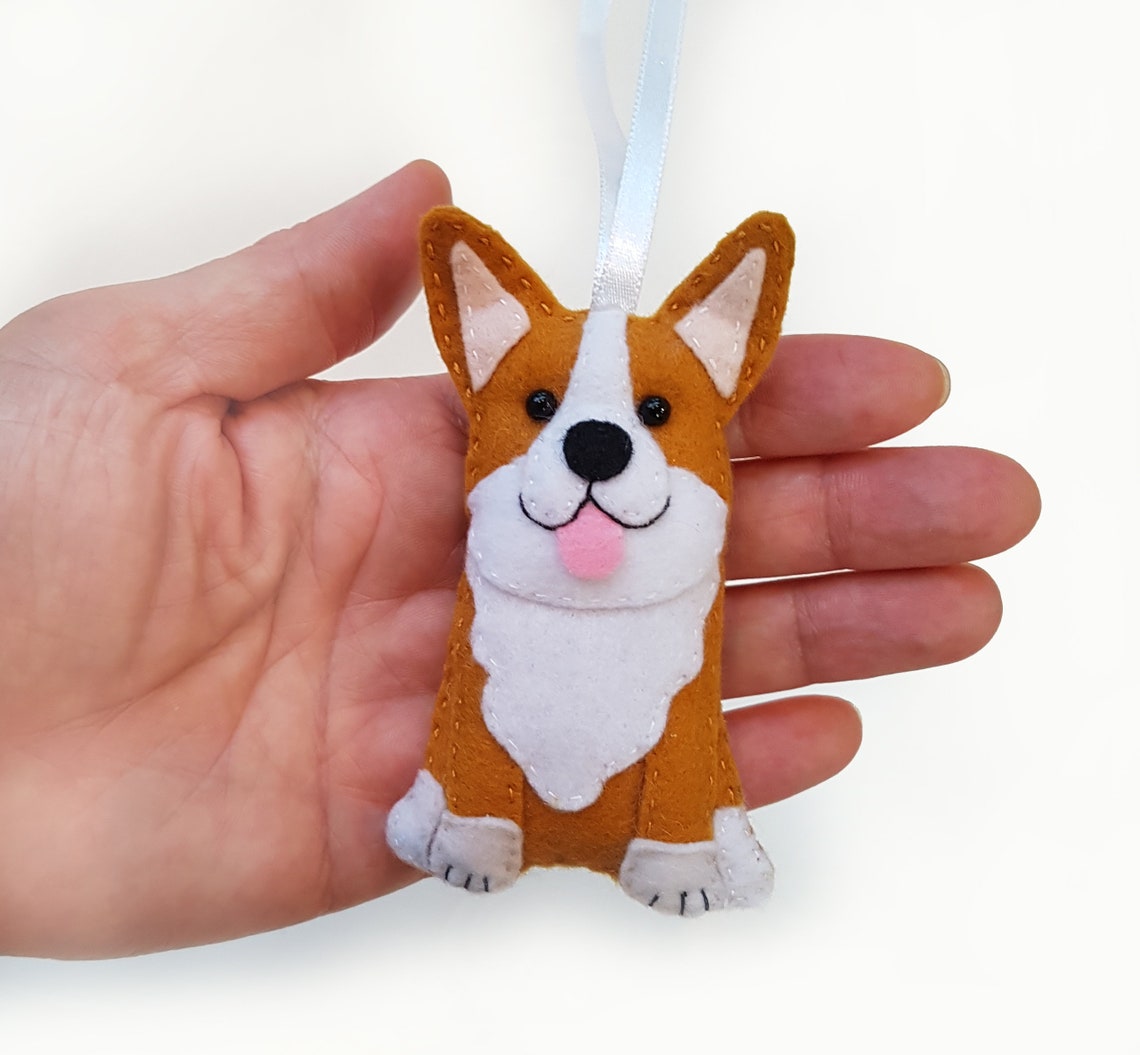 Welsh Felt Ornament Dog Felt Ornament Christmas Gift Etsy