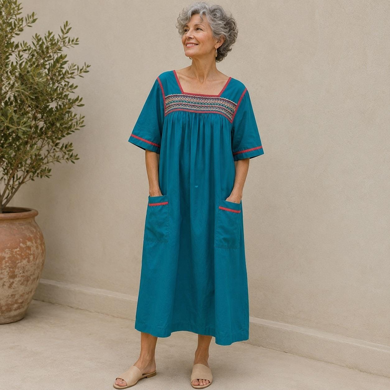simple cute dresses for women Aoysky Womens V Neck Casual Summer Mini Short Western Dress Satin Kaftan Do we need another Colour:cobalt blue