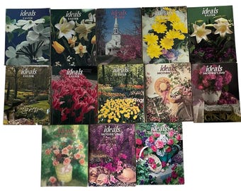 Ideals Easter Mother's Day Magazine Lot 13 Vintage Books Multi Size Floral Art