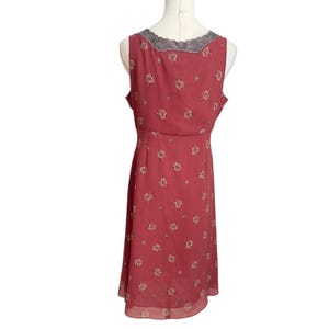 Vintage Free People Babydoll Floral Lace Trim Empire Waist Midi Dress Medium Y2K image 7