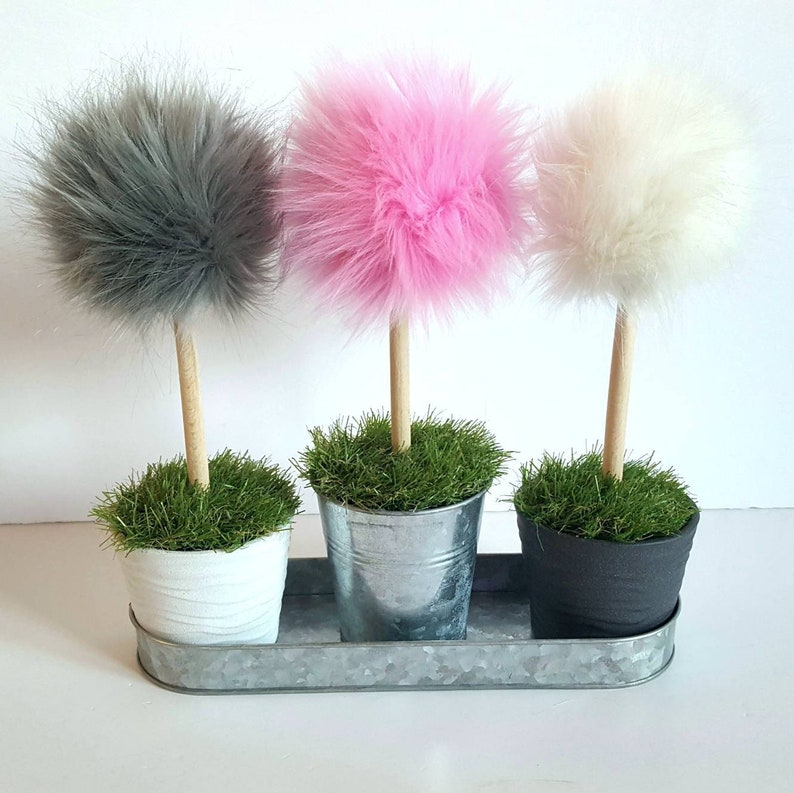 Topiary tree, Wedding centerpiece Giant fluffy allium, Truthful tree, House warming gift, Quirky fake pot plant, Baby shower decoration image 6