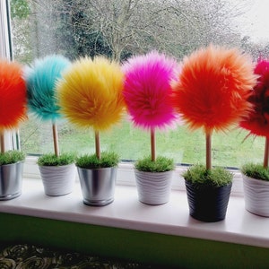 Topiary tree Wedding centerpiece Giant fluffy allium pot plant  House warming gift Quirky home decor Baby shower decoration, truthful tree