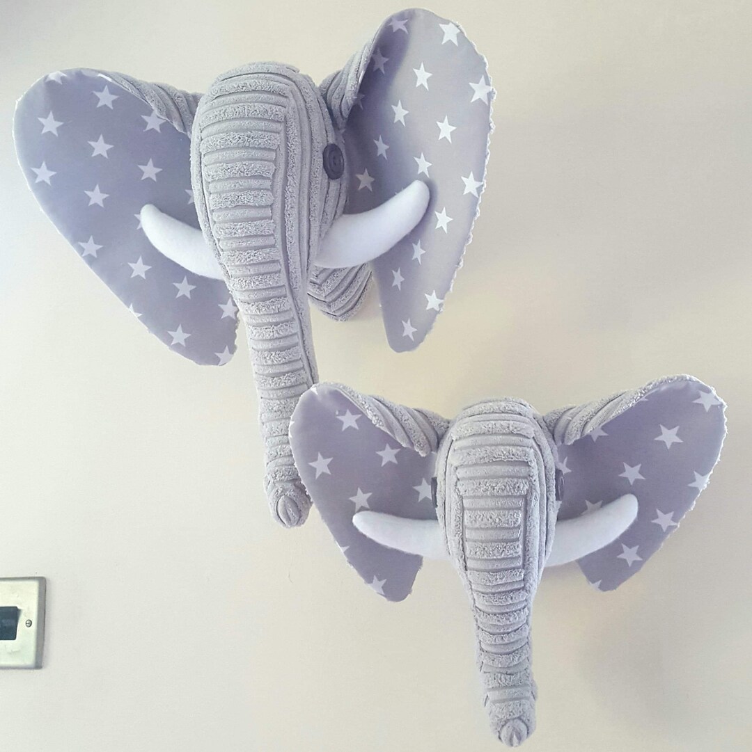 Elephant Wall Mount, Safari Nursery Decor, Jungle Bedroom Birthday Gift