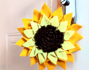 Sunflower gifts, Thank you teacher, Floral decor, Handmade felt flower, Get well soon, Letterbox gift with message