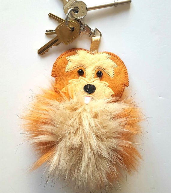 Porte-clés Ou Pendentif Labradoodle Pour Amoureux Des Chiens - Fait Main, USA, Multicolore - Idée Cadeau