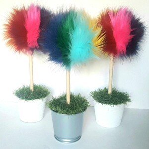 Rainbow topiary tree, Truffula inspired fake plant, Rainbow nursery, Quirky house gift, LGBT pride celebration, Giant allium, Truthful tree