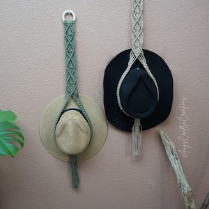 Macrame Hat Holder: Macrame Wall Hanging