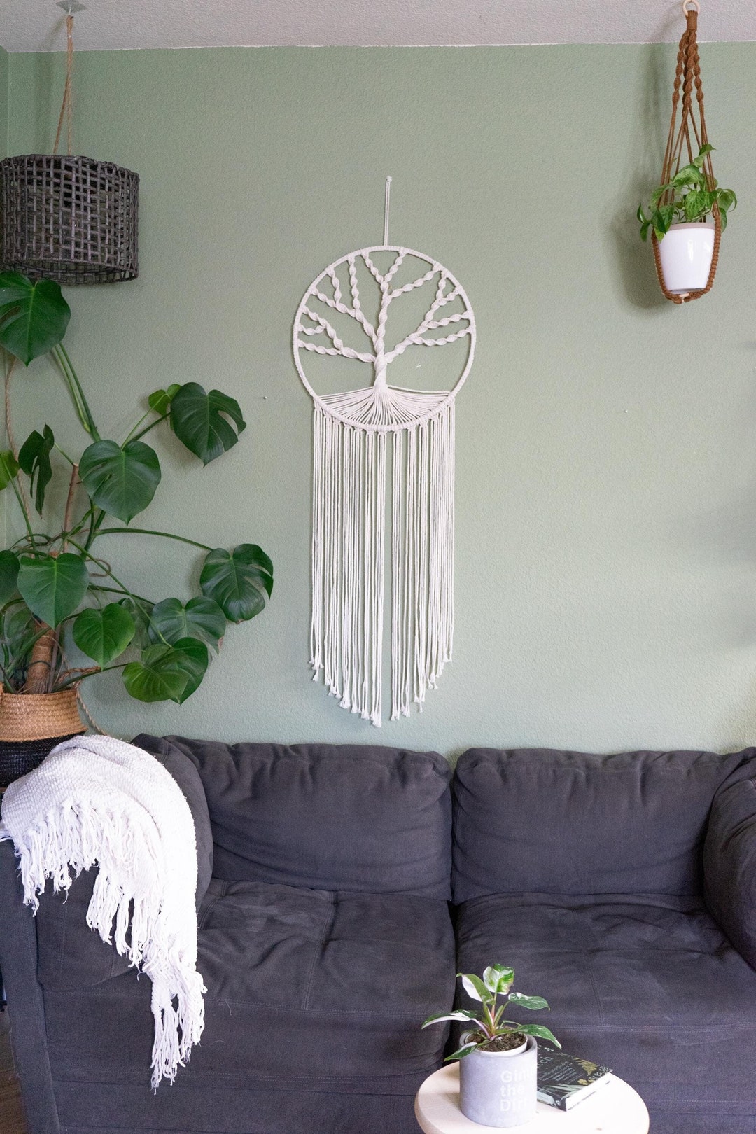 Macrame Tree of Life: Large Beige Tree of Life Wall Decor 4ft - Etsy