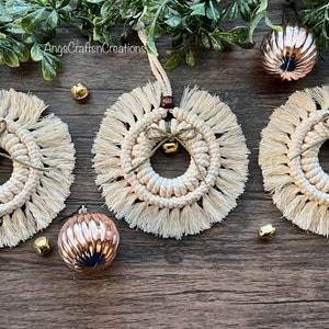 Macrame Ornaments/boho holiday decor