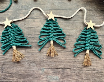 Macrame Tree Garland: Boho Christmas garland