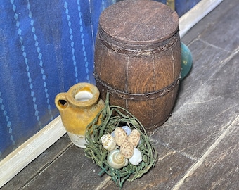 Miniature caspian tern seabird nest for dollhouse 1/12 scale