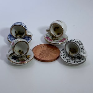 Miniature spilled tea leaf reading cup dollhouse fortune teller 1/12scale image 8