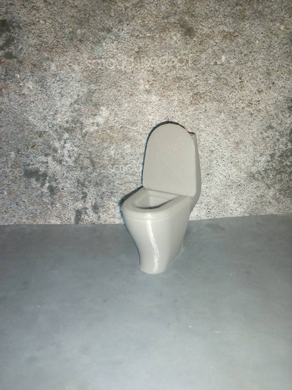 Massstab 1 12 Lamone Grau Moderne Puppenhaus Toilette Etsy