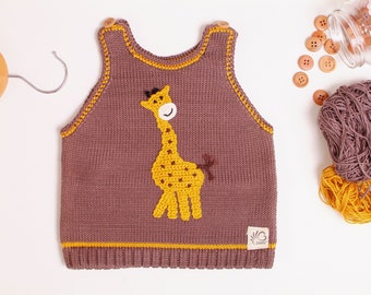 Baby Kind Pullunder Strickpullunder Giraffe 50-92