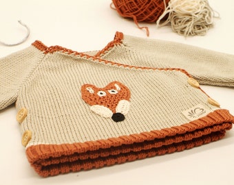 Baby child sweater wrap sweater fox 50-104