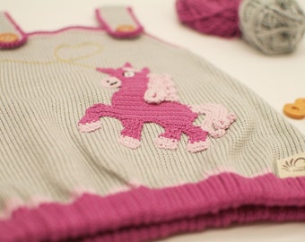 Baby dress knitted dress unicorn dress 50-104