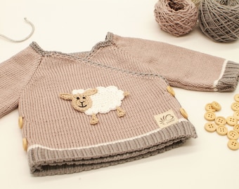 Baby child sweater wrap sweater sheep 50-104