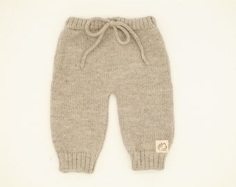 Chic & comfortable - baby jogging pants knitted from pure virgin wool in sizes 50-92 in desired color, pump trousers, knitted trousers