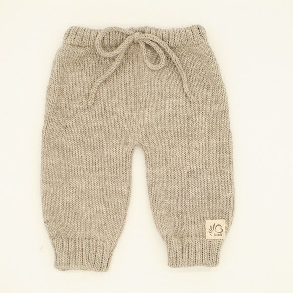 schick & bequem - Baby Jogpants gestrickt aus reiner Schurwolle in Größe 50-92 Wunschfarbe Pumphose Strickhose