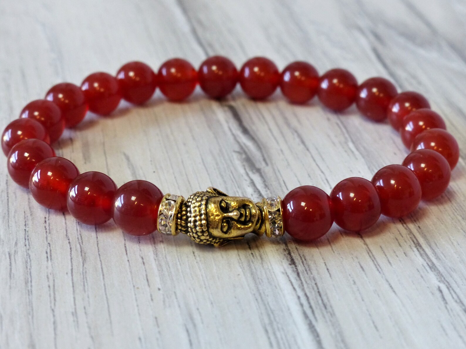 Carnelian Buddha Bracelet Yoga Jewelry Meditation Gift Amulet Bracelet