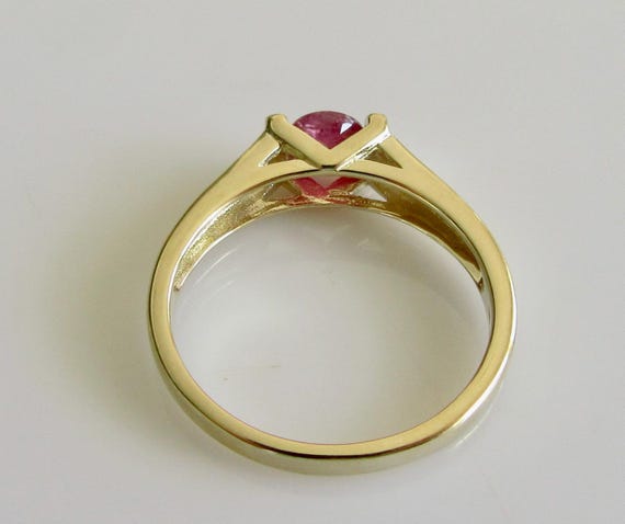 9ct Yellow Gold Ruby Solitaire Ring - image 7