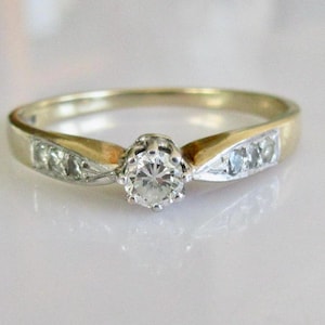 Vintage 9ct Gold Multi Diamond Band Ring