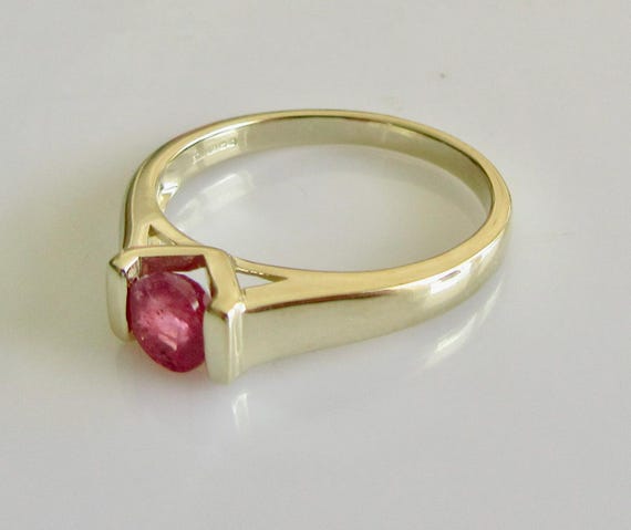 9ct Yellow Gold Ruby Solitaire Ring - image 4