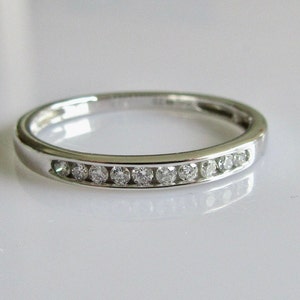 18ct White Gold Multi Diamond Channel Set Ring