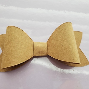 Lot de 12 - Noeuds en papier kraft à faire soi-même, Noeuds en papier à faire soi-même, Noeuds de fête en papier, Noeuds cadeaux en papier 3,5 pouces x 1,5 pouces