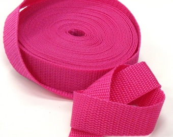 Hot Pink Belting Trim - 1", Sold by the Yard