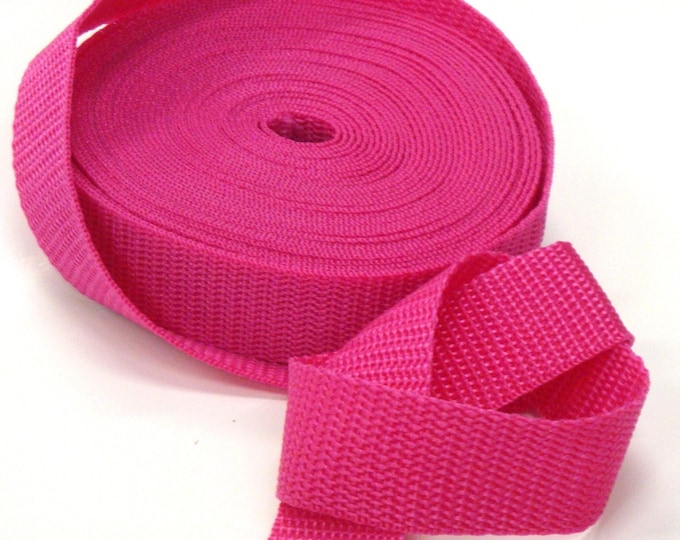 Hot Pink Belting Trim - 1", Sold by the Yard