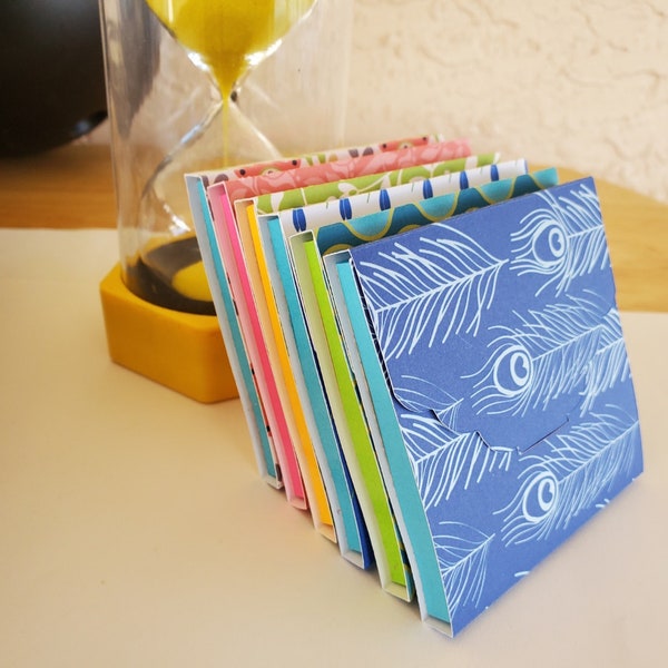 Sticky Pad Tuck-in Holders Matchbook Style, Set of 3 with Sticky Pad 3x3