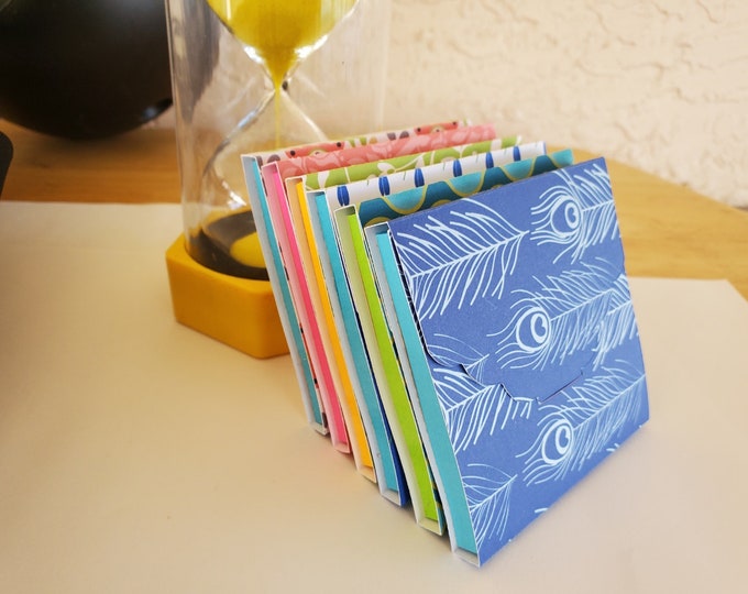 Handmade Sticky Note Pad Holder Set: Tuck-in Travel Notepad