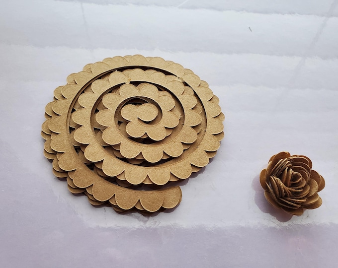 50 Precut Paper Rose Kit: DIY Cardstock Flowers with Quill