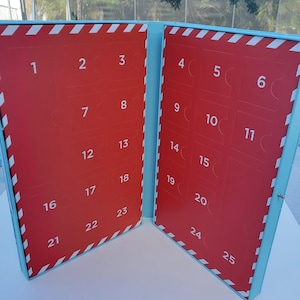 NOS Reuseable Advent Calendar Treat Box, Ready to Fill Calendar, 24 Days of Giving