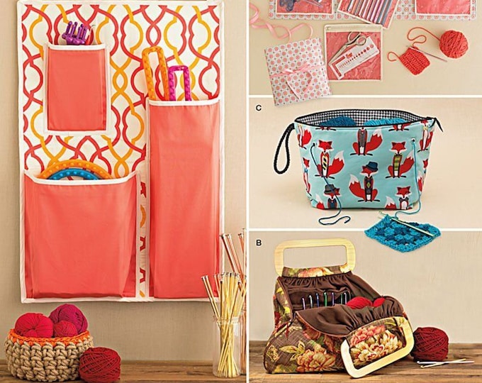 Simplicity 1079 Crafts Knit Crochet Storage Accessories Bags Sewing Pattern