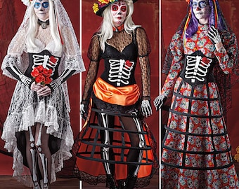 Simplicity 1033  Day of the Dead Costumes R5 Sizes 14, 16, 18, 20, 22