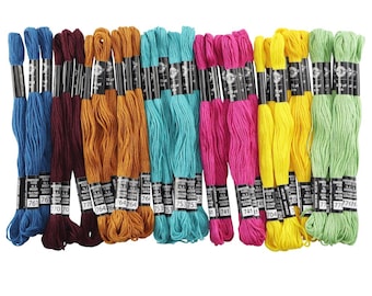 Lot of 36 Skeins Uptown Brights Embroidery Floss by Loops & Threads® w