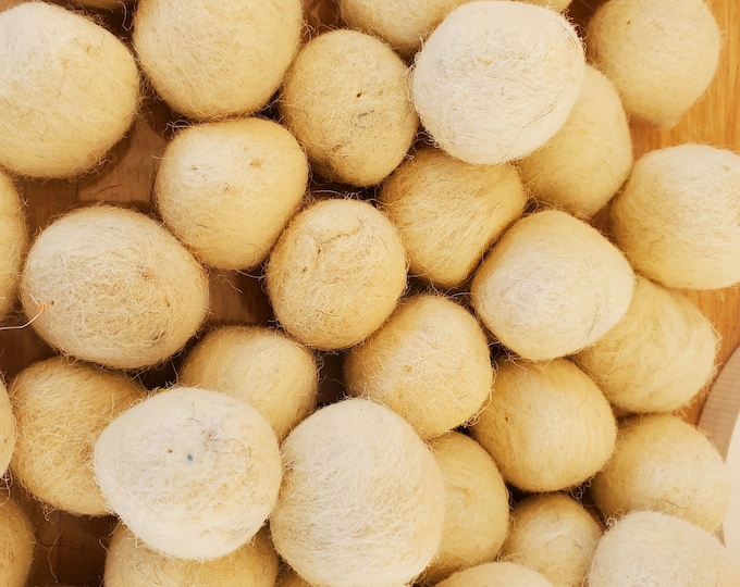 Felt Pom Balls: 1-inch Wool Felted Balls, DIY Garland Kit (25 Pack)
