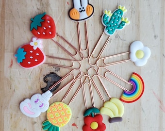 Set of 10 Kawaii Handmade Jumbo Paperclip Bookmarks – Perfect Gifts for Teachers, Weddings, Booklovers, Honor Rolls, Birthdays, Christmas