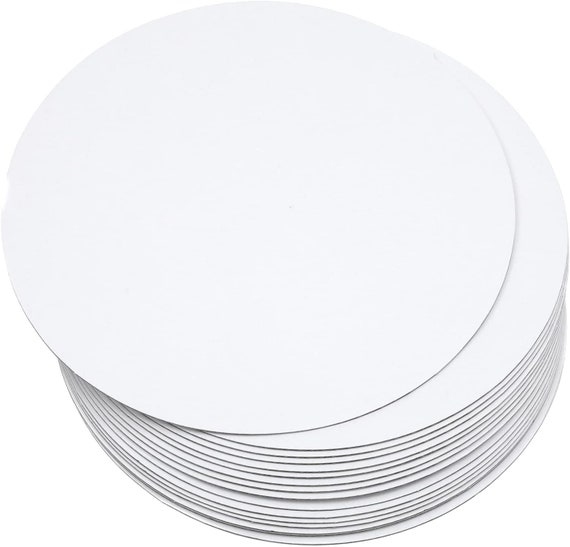 White Chipboard Circles: Die Cut Cardboard Rounds for Crafts