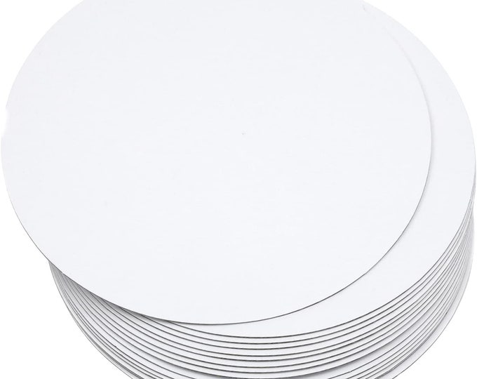 White Chipboard Circles: Die Cut Cardboard Rounds for Crafts