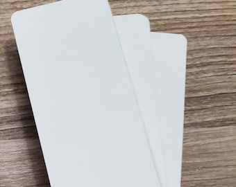 100 etiquetas, adornos para álbumes de recortes, planificador de tarjetas de diario, papel blanco brillante 85% de 100 libras (1,5" x 3,5")