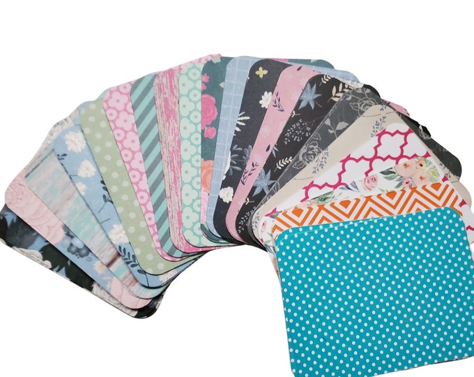 Journal Cards Planner Tags Scrapbook Embellishment, Large (3" x 4") Set of 50